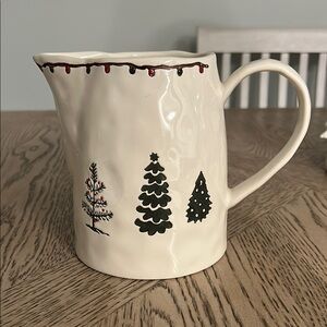 Potter’s Studio ceramic Christmas pitcher